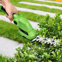 Cesoie Elettriche Ricaricabili USB Tagliaerba Tagliasiepi Doppia Lama Verde Nero
