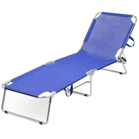 Lettino Prendisole Pieghevole Alluminio Textilene Spiaggia Mare Sdraio Reclinabile
