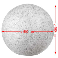 Lampada Sfera Giardino 50cm Luce Esterno Bianco Pietra E27 Decorazione da Esterno