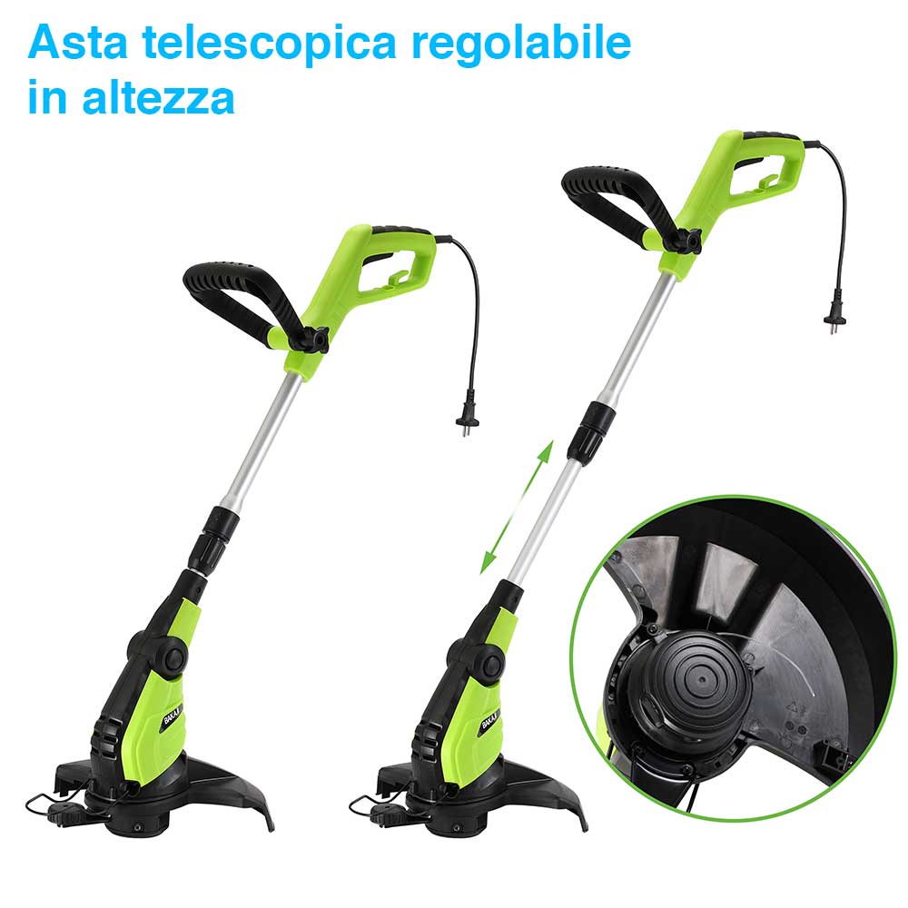 Decespugliatore Elettrico 600W Tagliabordi 32cm Asta Regolabile Prato Giardino