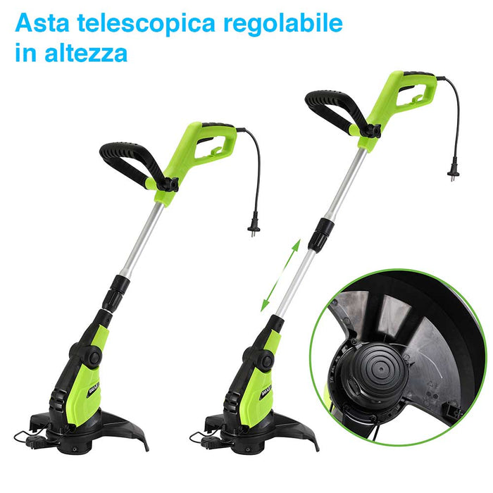 Decespugliatore Elettrico 600W Tagliabordi 32cm Asta Regolabile Prato Giardino