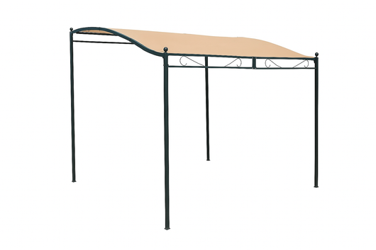 VERANDA DA PARETE 2,50X3X2,50 GAZEBO DA APPOGGIO ACCIAIO PALI MM.40 TOP ECRU'