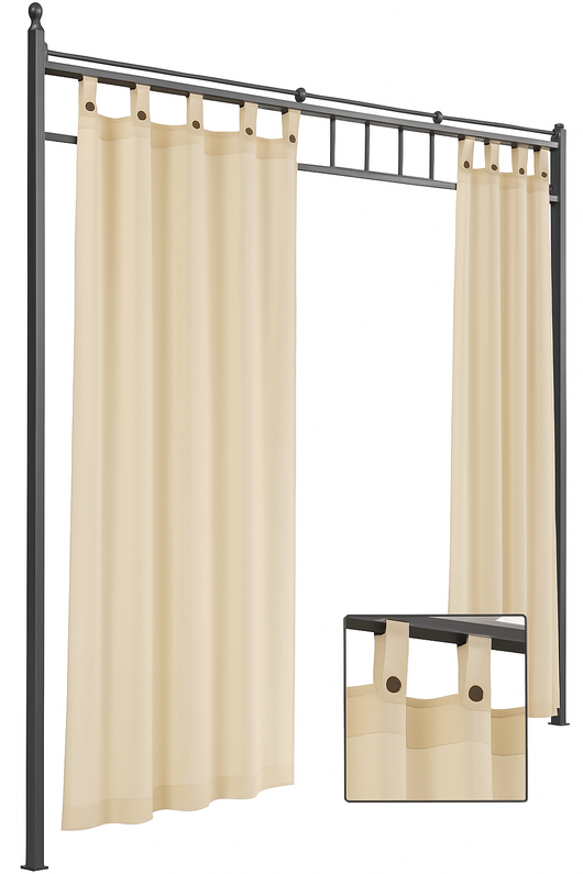 TENDA A BRETELLA PER GAZEBO 160x270H COLORE ECRU' PZ.02