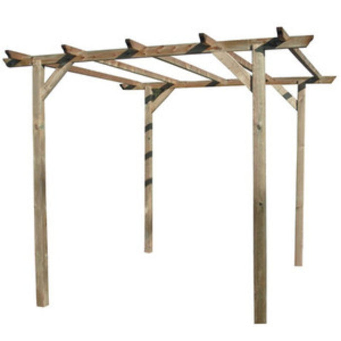 PERGOLA 300x300xh247 cm CON STRUTTURA IN LEGNO PER GIARDINO ED ESTERNI