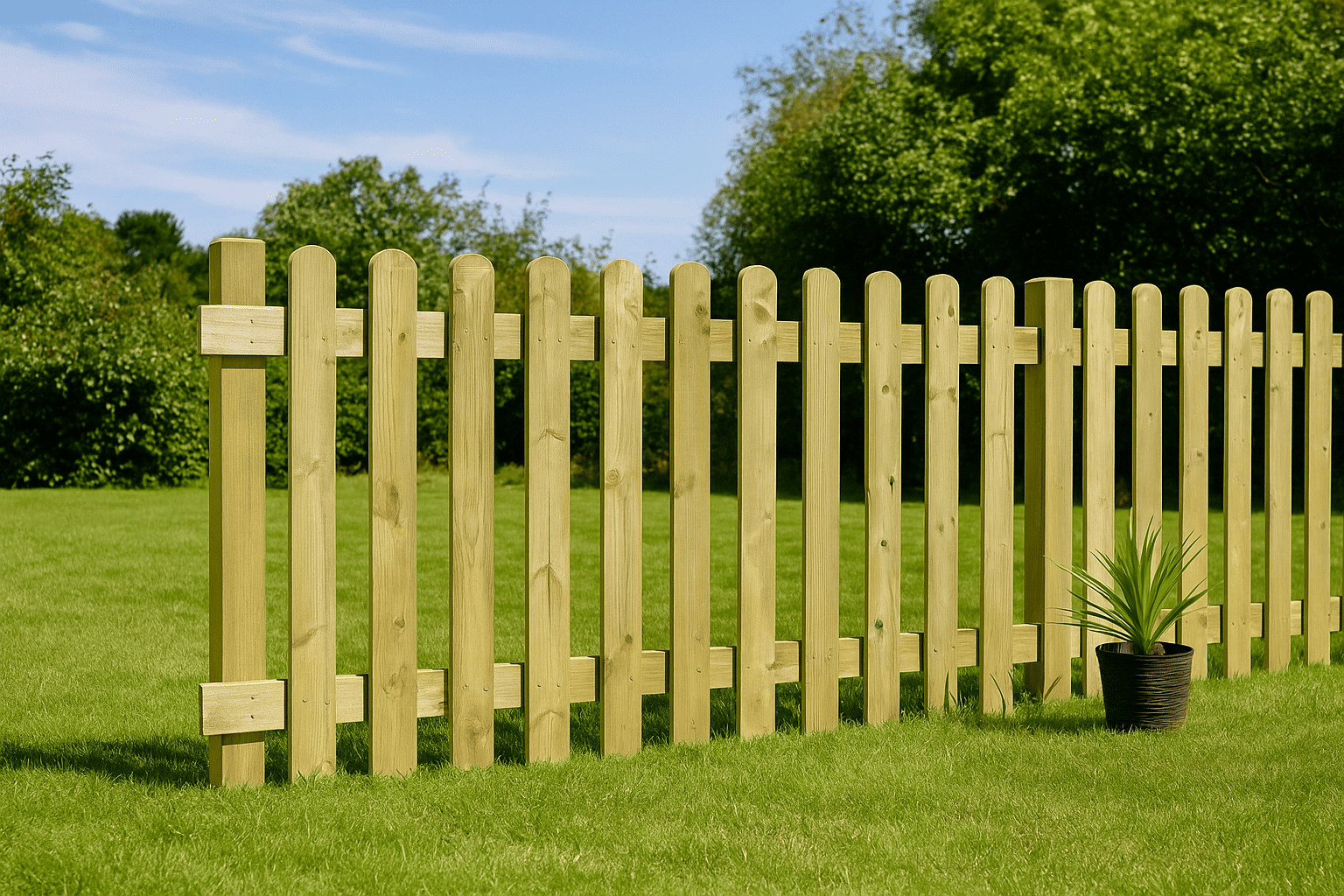 STECCATO IN LEGNO 180xh100 cm "POLLY 11" PER RECINZIONI GIARDINO ESTERNO