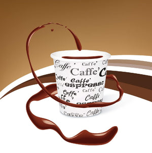 Bicchieri Caffe Carta 75ml Maxi Scorta 2000pz 100% Biodegradabili Made in Italy