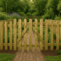 STECCATO CANCELLO IN LEGNO 100xh100 cm "POLLY 11" PER RECINZIONI GIARDINO ESTERNO