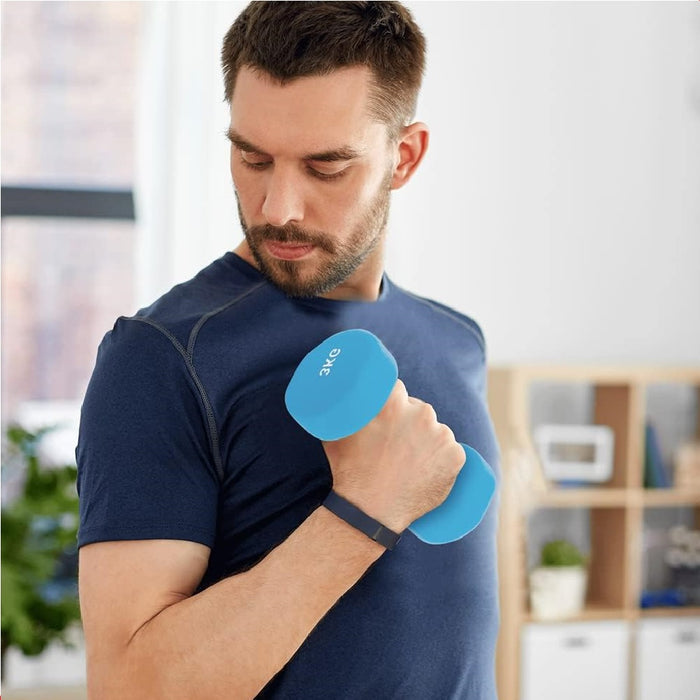 Set Manubri Palestra 6 Pesi Fitness 1kg 2kg 3kg con Supporto Stand Antirumore