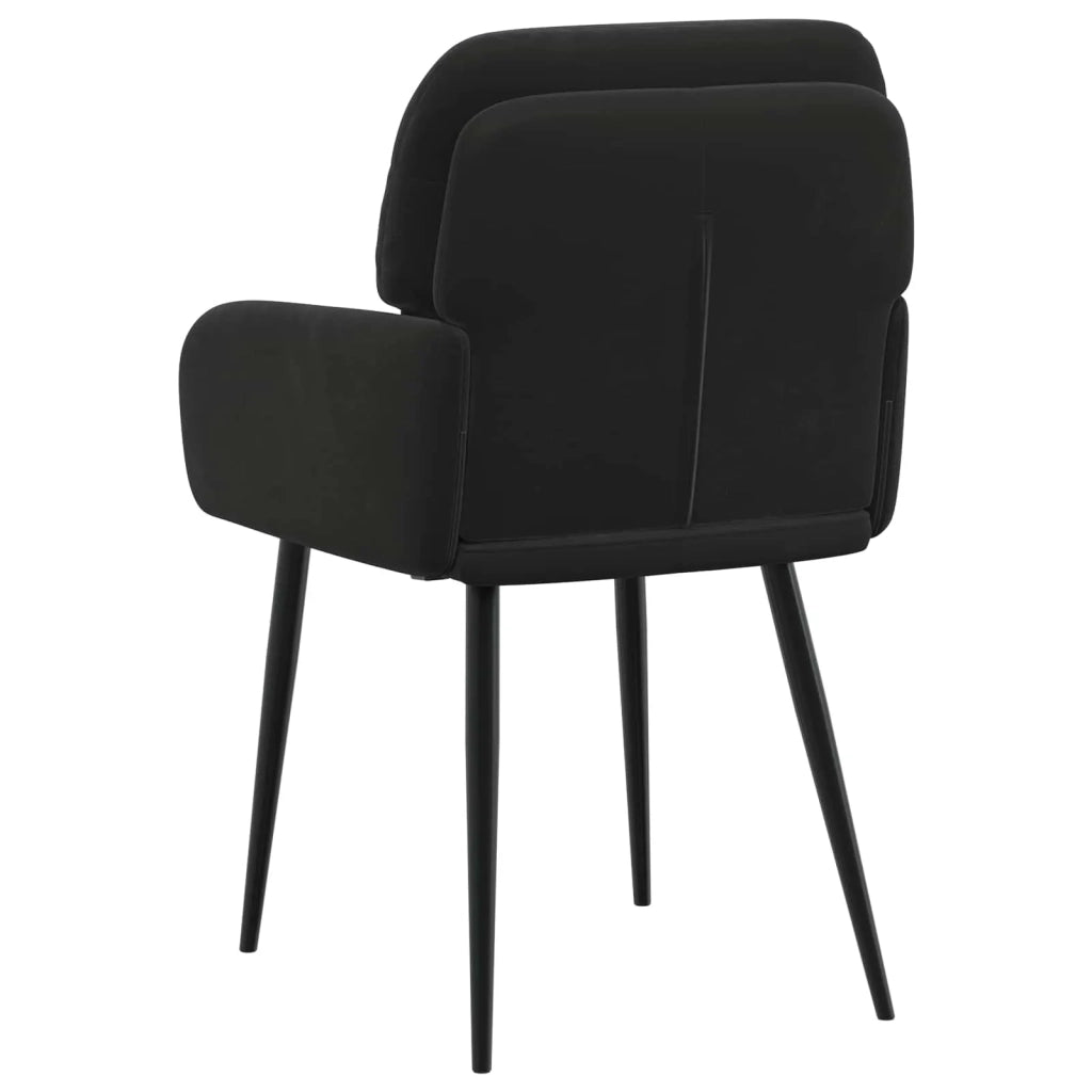 Sedie da pranzo 4 pcs Velluto (V) Nero 59 x 59,5 x 90 cm 3428242