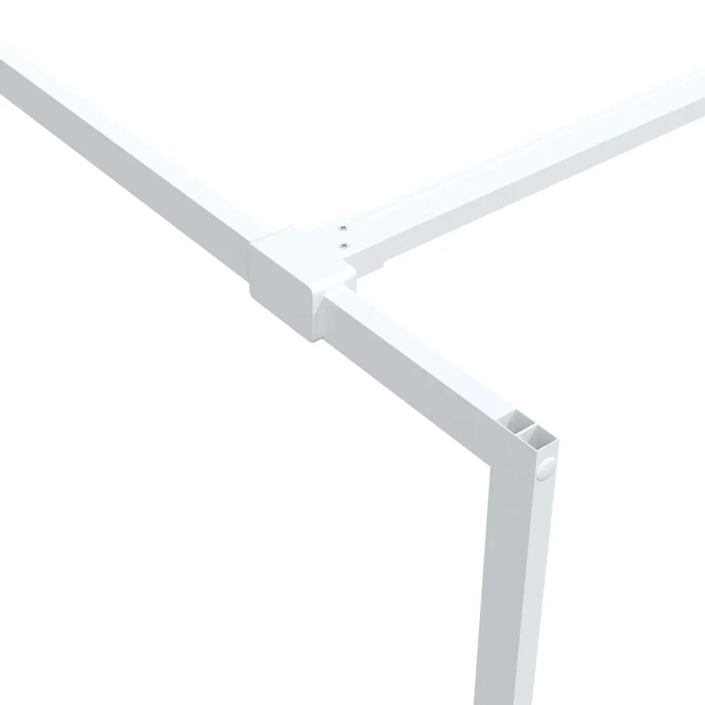 Parete Doccia Walk in Bianca 140x195 cm Vetro Trasparente ESG 152154