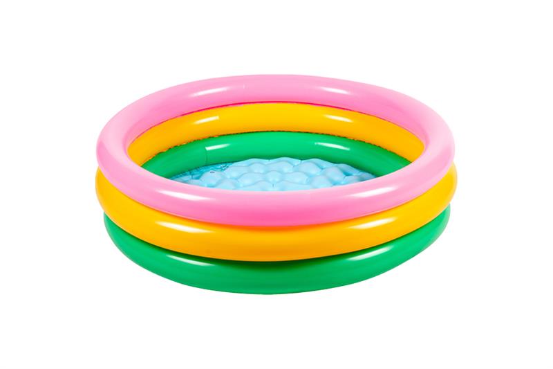 PISCINA GONFIABILE TONDA CON FANTASIA MULTICOLORE MATERIALE IN PVC 148XH.36 CM 0.22 MM