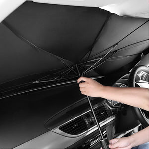 Kit 2pz Parasole Auto Protezione Solare Anteriore Apertura Ombrello Salvaspazio