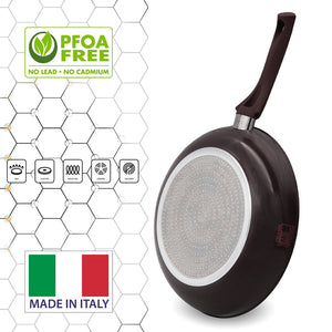 Set 3 Padelle Bee Rivestimento Nido D'Ape Antiaderente Made in Italy 20-24-28cm