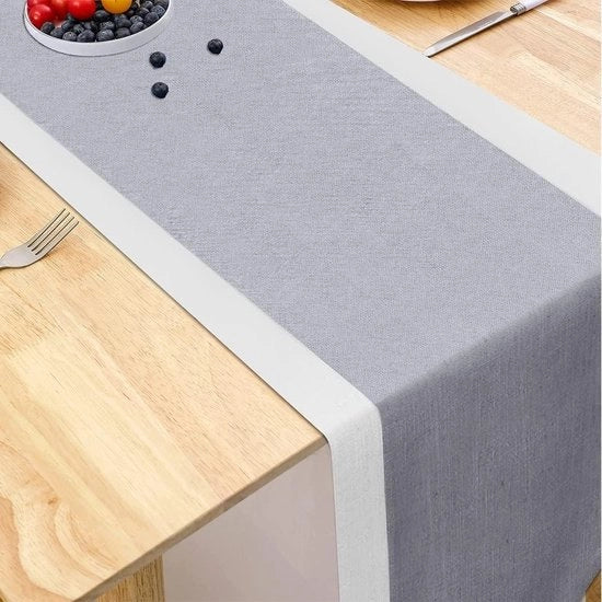 Tavolo in lino naturale - tovagliato decorativo asiatico - decorazione rustica per la sala da pranzo - 33 x 300 cm