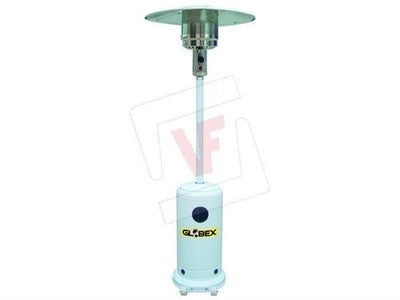 STUFA A GAS GPL A FUNGO GLOBEX CM. 222 CON RUOTE KW 13 COLORE BIANCO