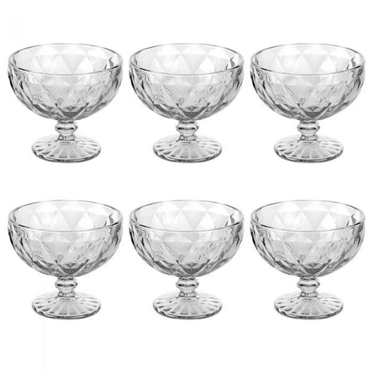 SET 6 COPPE GELATO 400 ML TRASPARENTE ELIZABETH