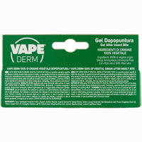2 x Vape Derm Penna Gel Dopopuntura Zanzare Ingredienti Vegetali Lenitivo 1x10ml