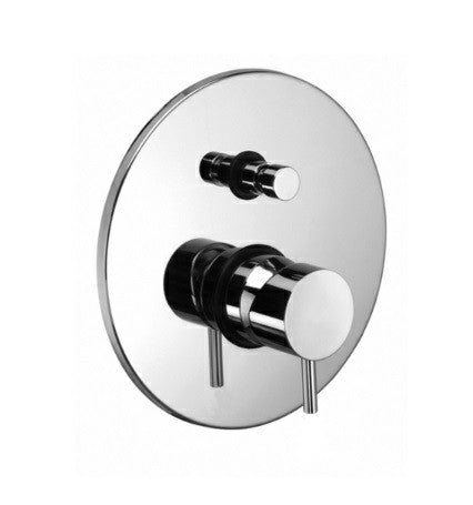 MIX INCASSO CON DEVIATORE E PIASTRA TONDA LIGHT - PAFFONI RUBINETTERIE