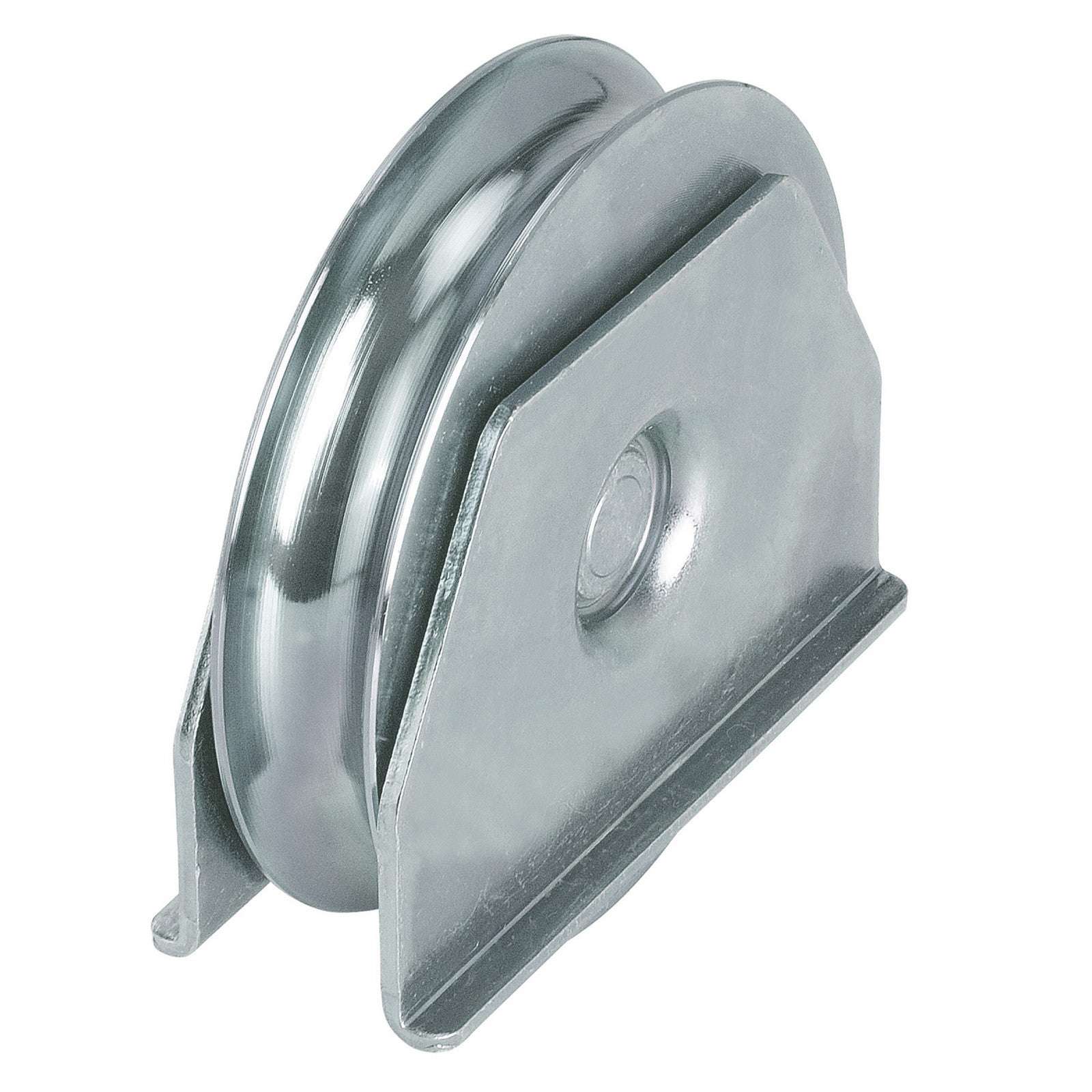 ruote x cancello gola tonda supporto apertura 1 cuscinetto mm. 80 cod:ferx.17354