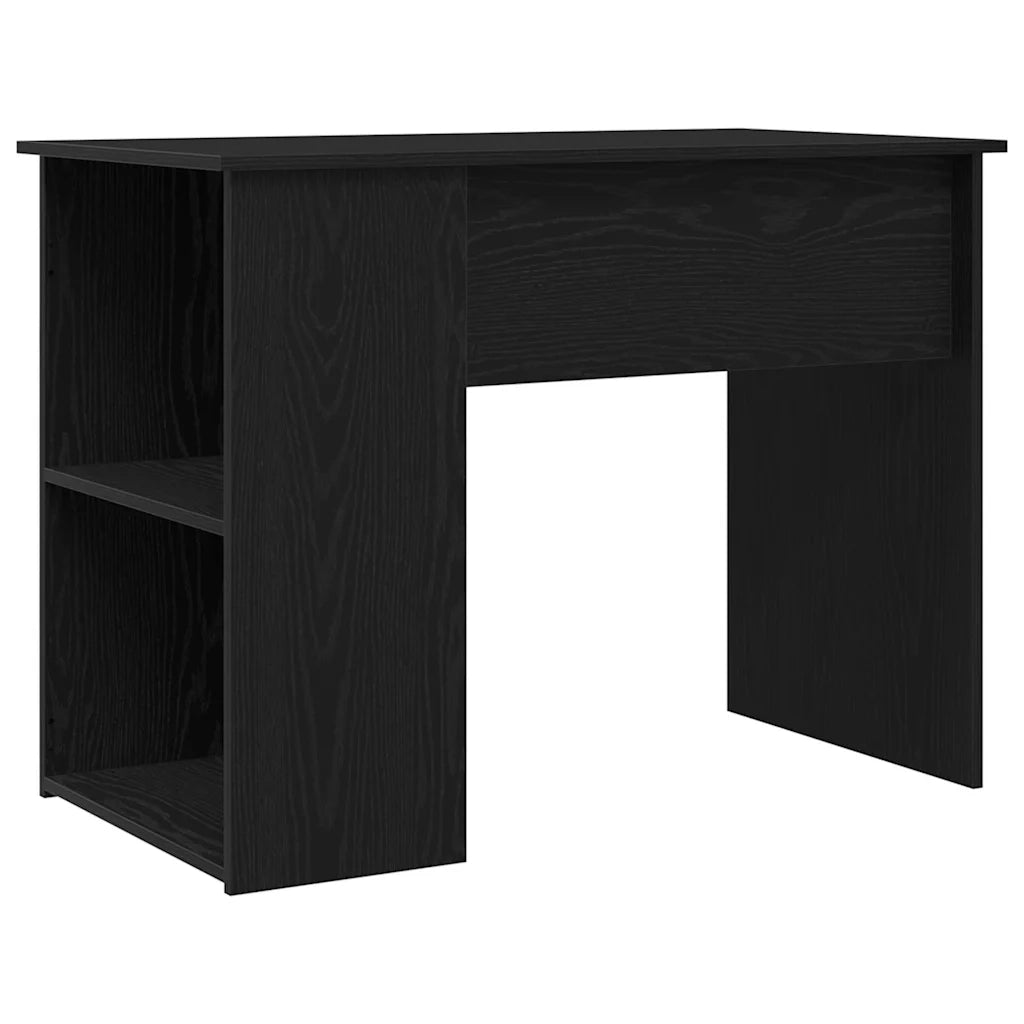 Scrivania Rovere Nero 100x55x75 cm in Legno Multistrato 862434