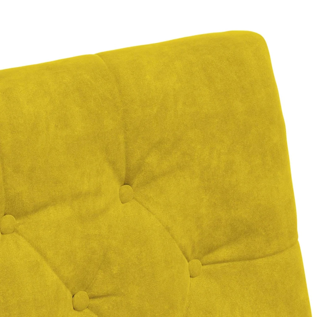 Sedie da Pranzo con Ruote 2 pcs Giallo 58 x 67 x 97 cm Velluto 42017872