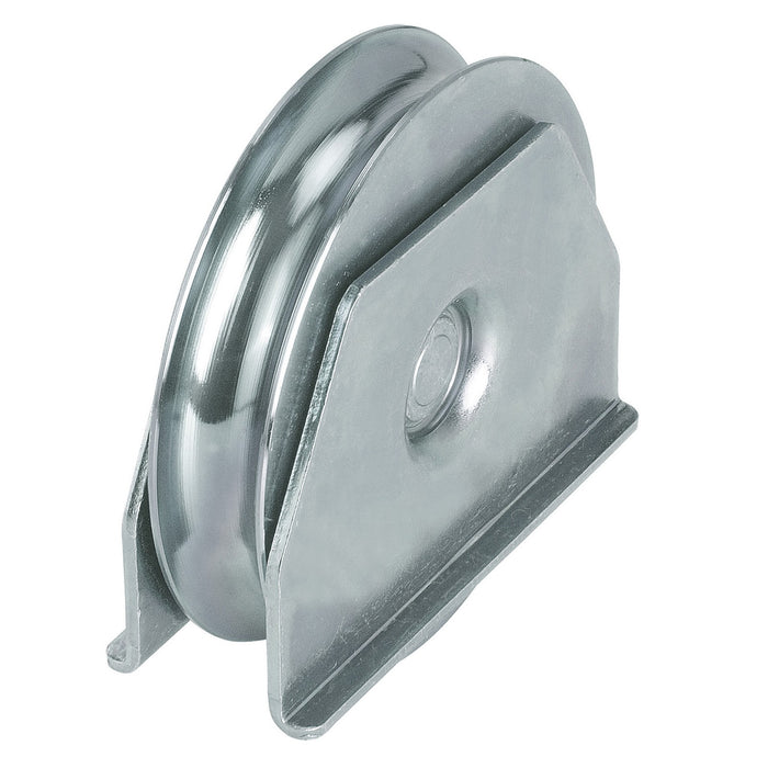 ruote x cancello gola tonda supporto apertura 1 cuscinetto mm.100 cod:ferx.17355