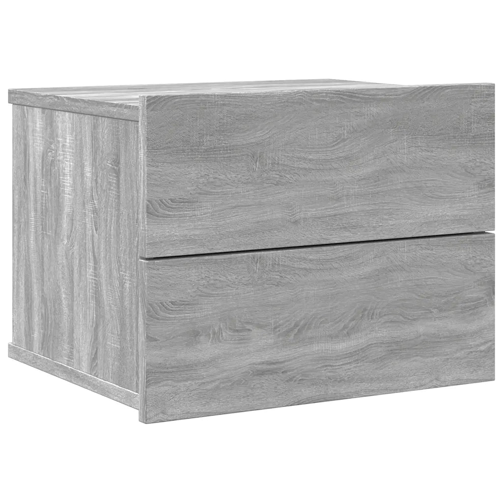 Comodini Grigio Sonoma 2 pz 40x30x30 cm in Legno Multistrato 815414