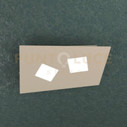 NOTE APPLIQUE PLAFONIERA 2 LUCI ATTACCO GX53 SABBIA