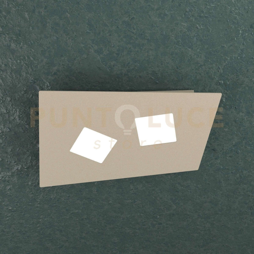 NOTE APPLIQUE PLAFONIERA 2 LUCI ATTACCO GX53 SABBIA