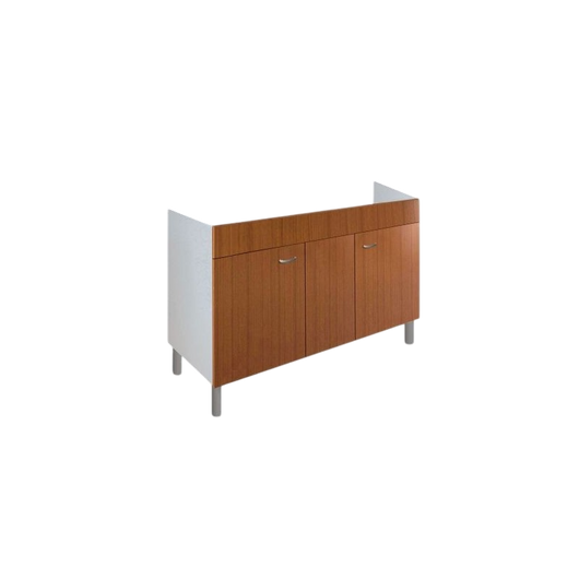 Mobile Sottolavello da Cucina 120x50x69 cm con 2 Ante in Nobilitato Teak