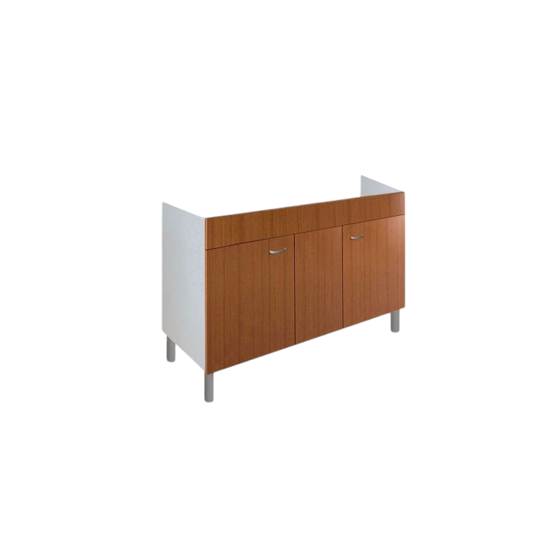 Mobile Sottolavello da Cucina 120x50x69 cm con 2 Ante in Nobilitato Teak
