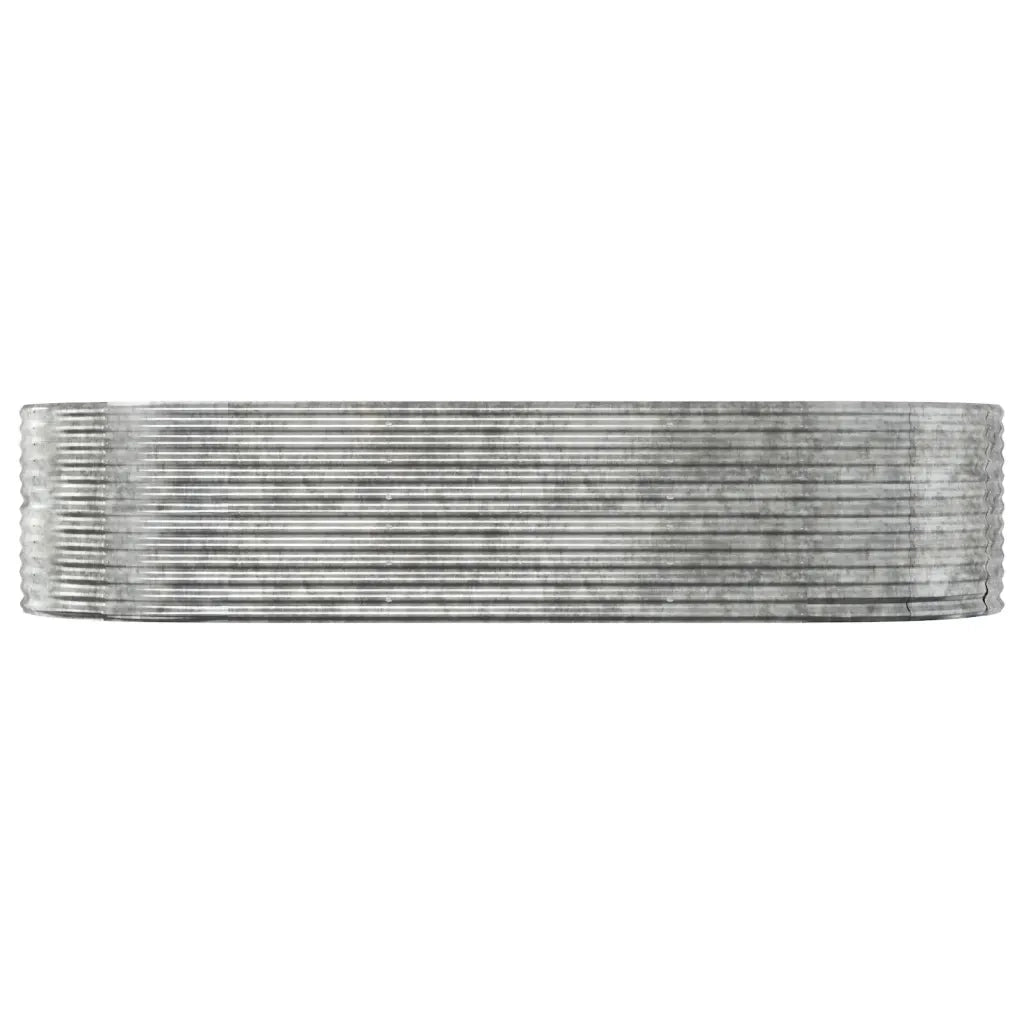 Fioriere | Cassetta per fiori | Letto Giardino Acciaio Zincato 291x140x68 cm Argento