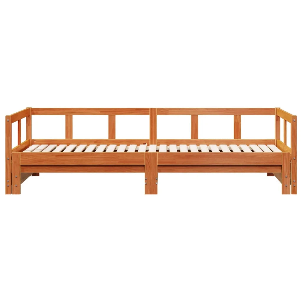 Dormeuse senza Materasso Marrone Cera 80x200 cm Legno di Pino