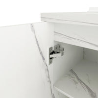 Mobile Base Cucina Componibile in Legno Bianco Effetto Marmo 2 Ante 2 Scomparti