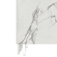 Mobile Base Cucina Componibile in Legno Bianco Effetto Marmo 2 Ante 2 Scomparti