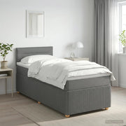 Letto box spring con materasso Grigio Scuro 80 x 200 cm Tessuto 3451329