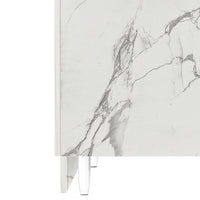 Mobile Sottolavello Cucina Componibile Mobiletto Bianco Effetto Marmo con 2 Ante