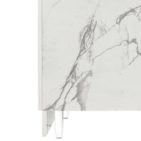 Mobile Sottolavello Cucina Componibile Mobiletto Bianco Effetto Marmo con 3 Ante