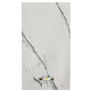 Pensile da Cucina Armadio Sospeso da Parete Design Minimal Bianco Effetto Marmo