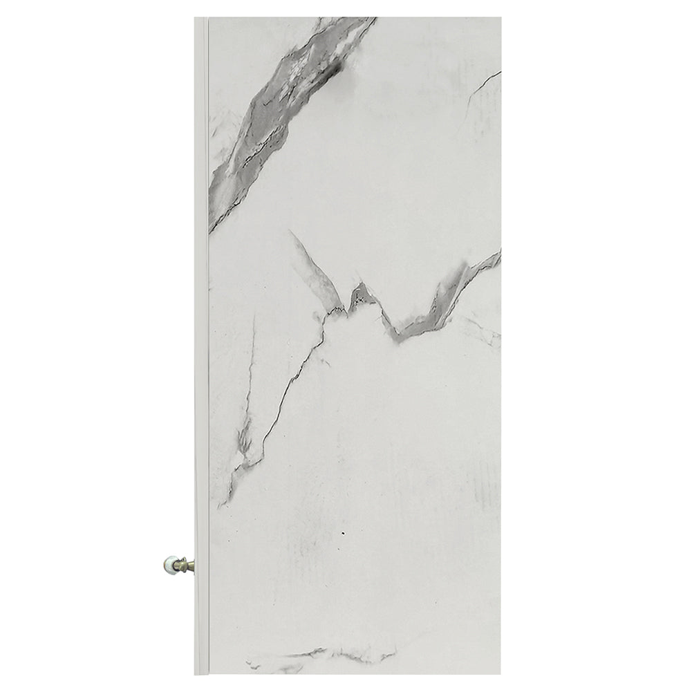 Pensile da Cucina Armadio Sospeso da Parete Design Minimal Bianco Effetto Marmo