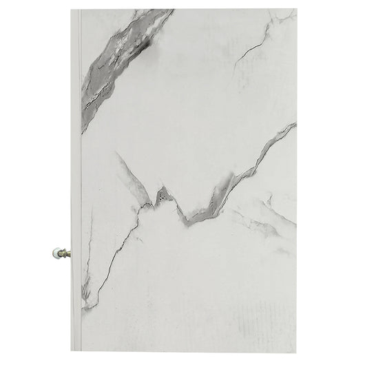 Pensile da Cucina Sopracappa Ribaltabile Sospeso da Parete Bianco Effetto Marmo