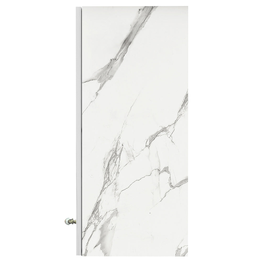 Pensile da Cucina Armadio Sospeso da Parete Anta Singola Bianco Effetto Marmo