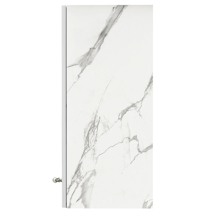 Pensile da Cucina Armadio Sospeso da Parete Anta Singola Bianco Effetto Marmo