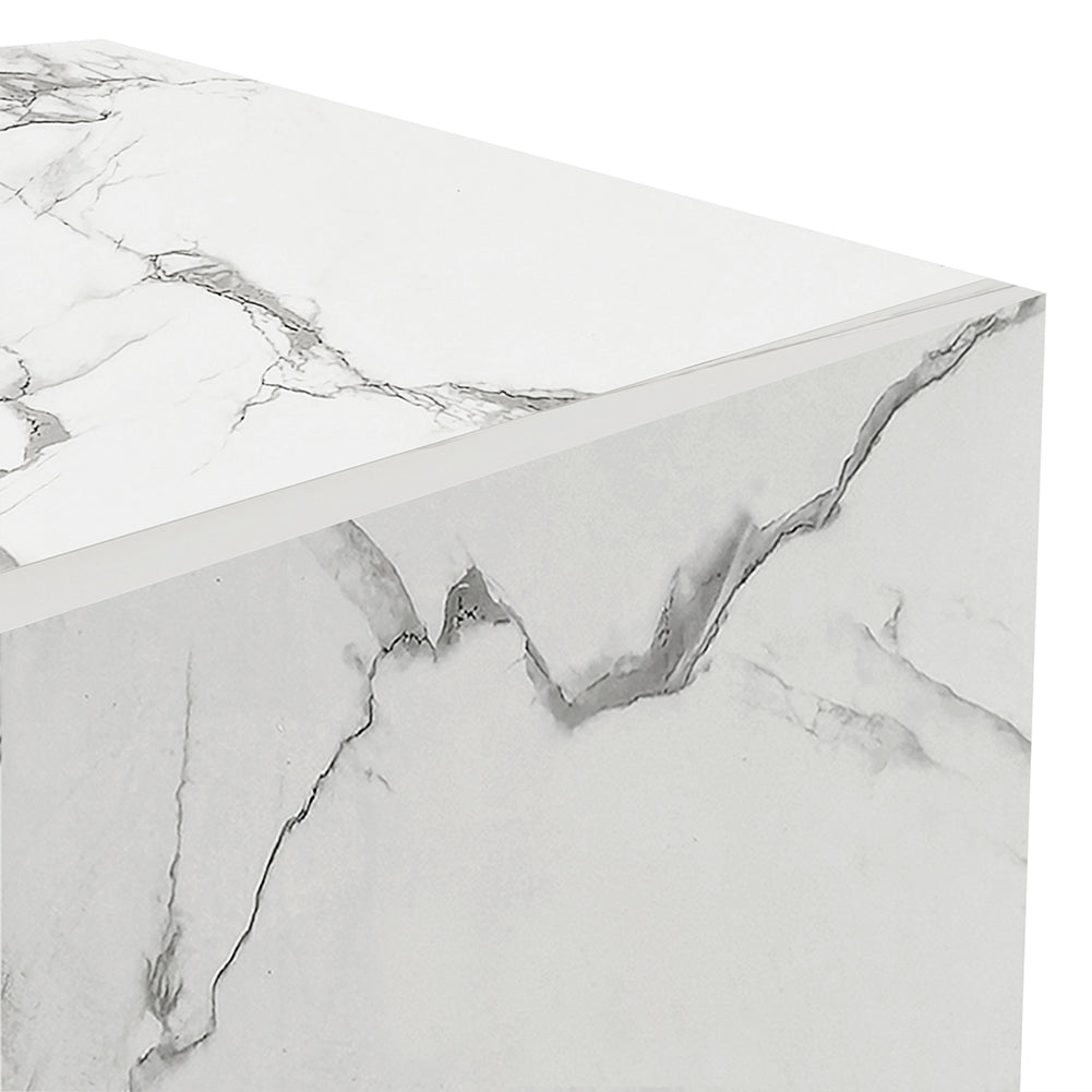 Pensile da Cucina Armadio Sospeso da Parete Anta Singola Bianco Effetto Marmo