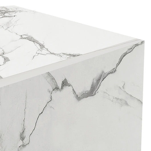 Pensile da Cucina Armadio Sospeso da Parete Anta Singola Bianco Effetto Marmo