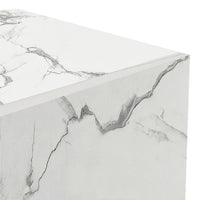 Pensile da Cucina Armadio Sospeso da Parete Doppia Anta Bianco Effetto Marmo