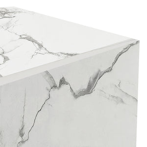 Pensile da Cucina Armadio Sospeso da Parete Doppia Anta Bianco Effetto Marmo