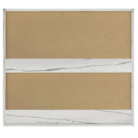 Pensile da Cucina Armadio Sospeso con Vetro da Parete Bianco Effetto Marmo