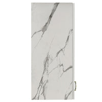 Pensile da Cucina Armadio Sospeso con Vetro da Parete Bianco Effetto Marmo