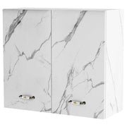 Pensile da Cucina Scolapiatti Sistema Raccogli Gocce Mobile Bianco Effetto Marmo